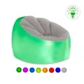 Pouf chair with colorful LED and remote control 99x104x64cm.