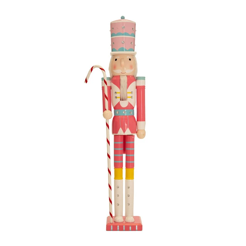 LIGHT BLUE WOODEN NUTCRACKER 28Χ25Χ150CM