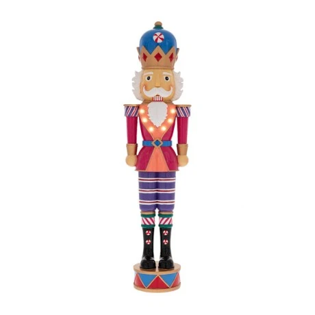 LED COLOURFULL RESIN NUTCRACKER 11X10X46CM