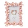 WHITE RESIN PHOTO FRAME WITH EMBOSSED FLOWERS 10X15CM