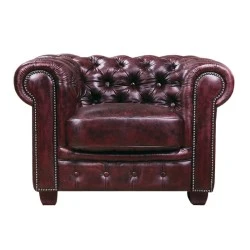 CHESTERFIELD-689 1-S Leather Antique Red CHESTERFIELD-689 1-S Leather Antique Red