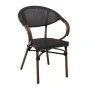 COSTA Armchair Alu Walnut/Textilene mixed Black