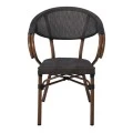 COSTA Armchair Alu Walnut/Textilene mixed Black