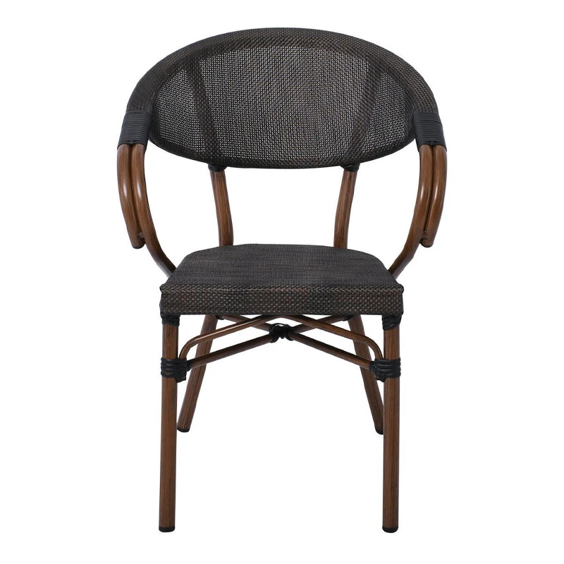 COSTA Armchair Alu Walnut/Textilene mixed Black