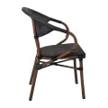 COSTA Armchair Alu Walnut/Textilene mixed Black