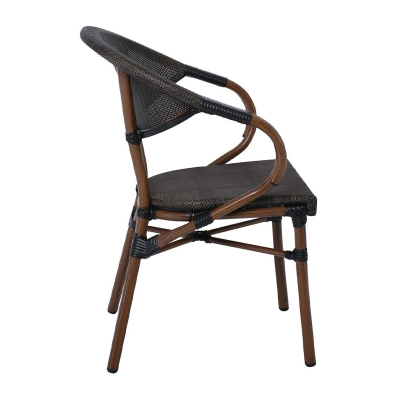 COSTA Armchair Alu Walnut/Textilene mixed Black
