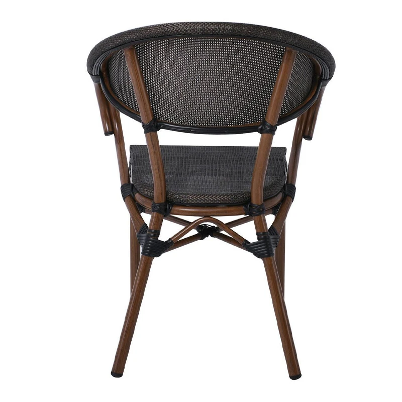 COSTA Armchair Alu Walnut/Textilene mixed Black