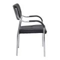 ALPHA Armchair Chrome/Black Pu