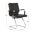 BF3600V Office Visitor Armchair Black Pu
