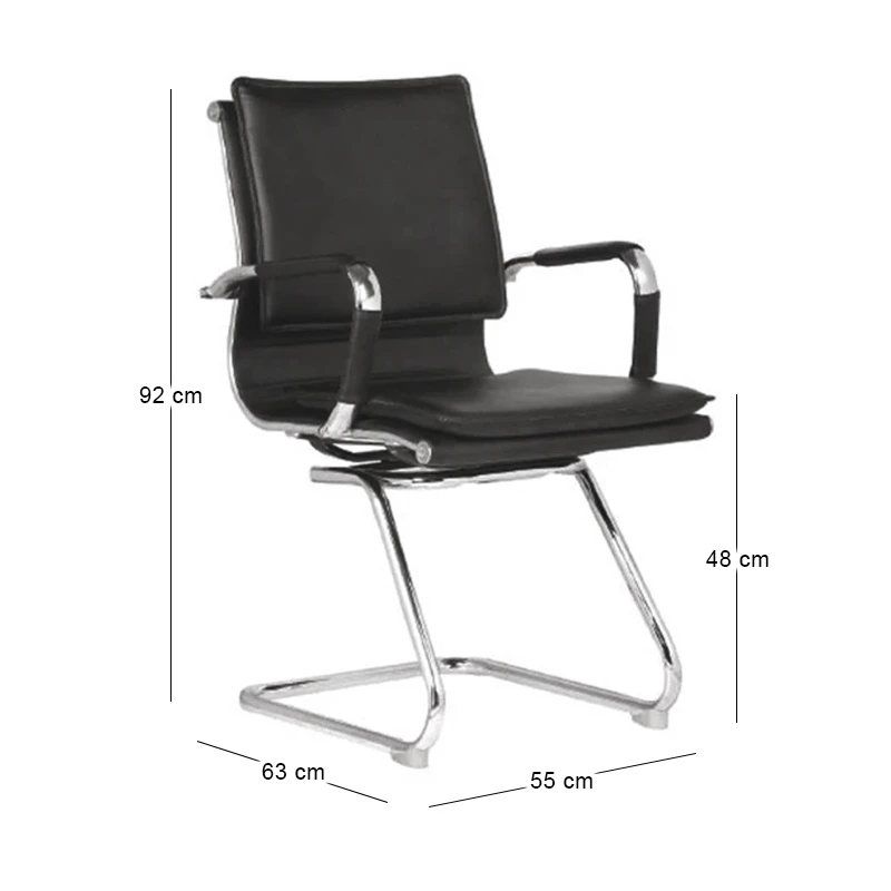 BF3600V Office Visitor Armchair Black Pu