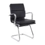 Guest chair with Pu in black color 55x63x92cm.