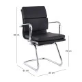 BF4800V Office Visitor Armchair Black Pu