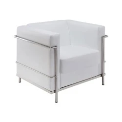 GENOVA Armchair Inox/White Pu GENOVA Armchair Inox/White Pu