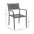 CAPRICE Armchair Steel Black