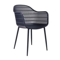 BERRY Armchair Metal Black/PP-UV Black BERRY Armchair Metal Black/PP-UV Black
