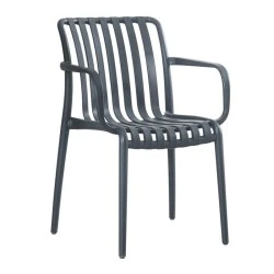 MODA-H Stackable Armchair PP-UV Anthracite MODA-H Stackable Armchair PP-UV Anthracite