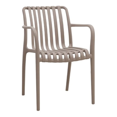 Polypropylene armchair incappuccino color 53,5x58x80cm.