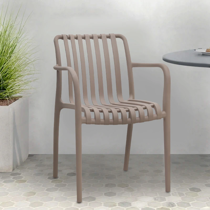 Polypropylene armchair incappuccino color 53,5x58x80cm.