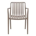 Polypropylene armchair incappuccino color 53,5x58x80cm.