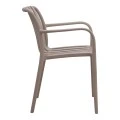 Polypropylene armchair incappuccino color 53,5x58x80cm.
