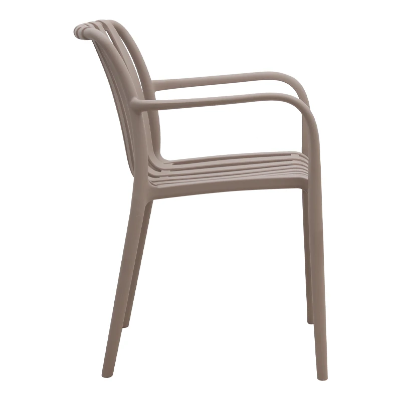 Polypropylene armchair incappuccino color 53,5x58x80cm.