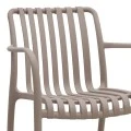 Polypropylene armchair incappuccino color 53,5x58x80cm.