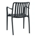 Polypropylene armchair in grey color 53,5x58x80cm.