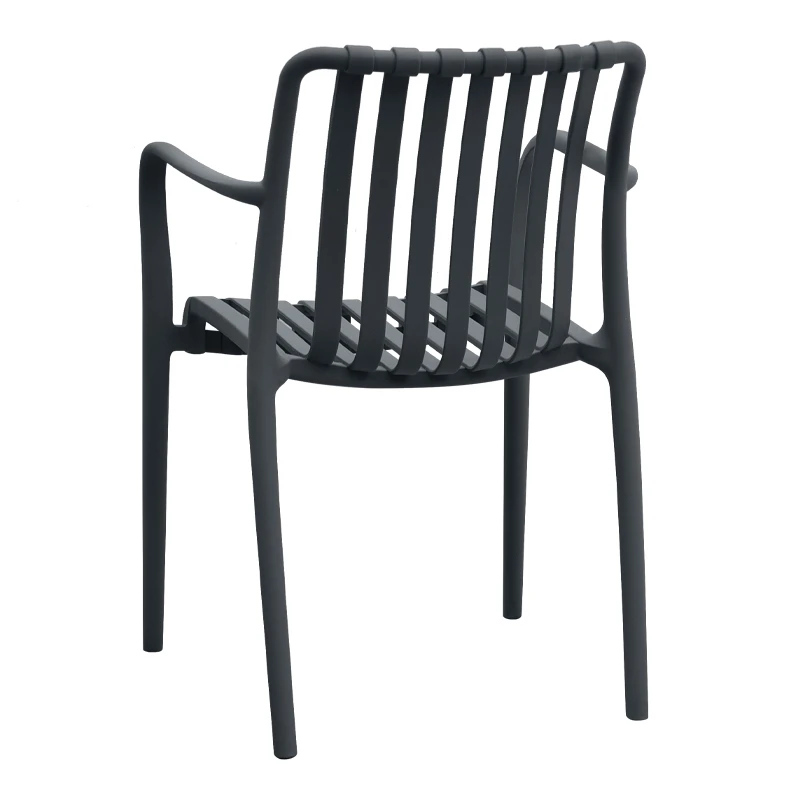 Polypropylene armchair in grey color 53,5x58x80cm.