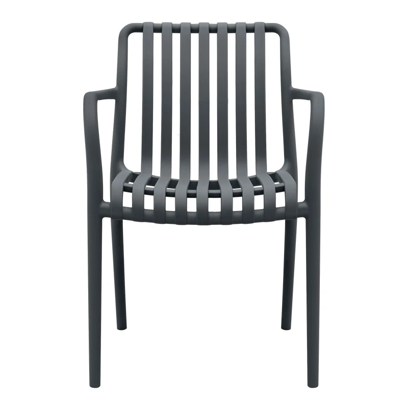 Polypropylene armchair in grey color 53,5x58x80cm.