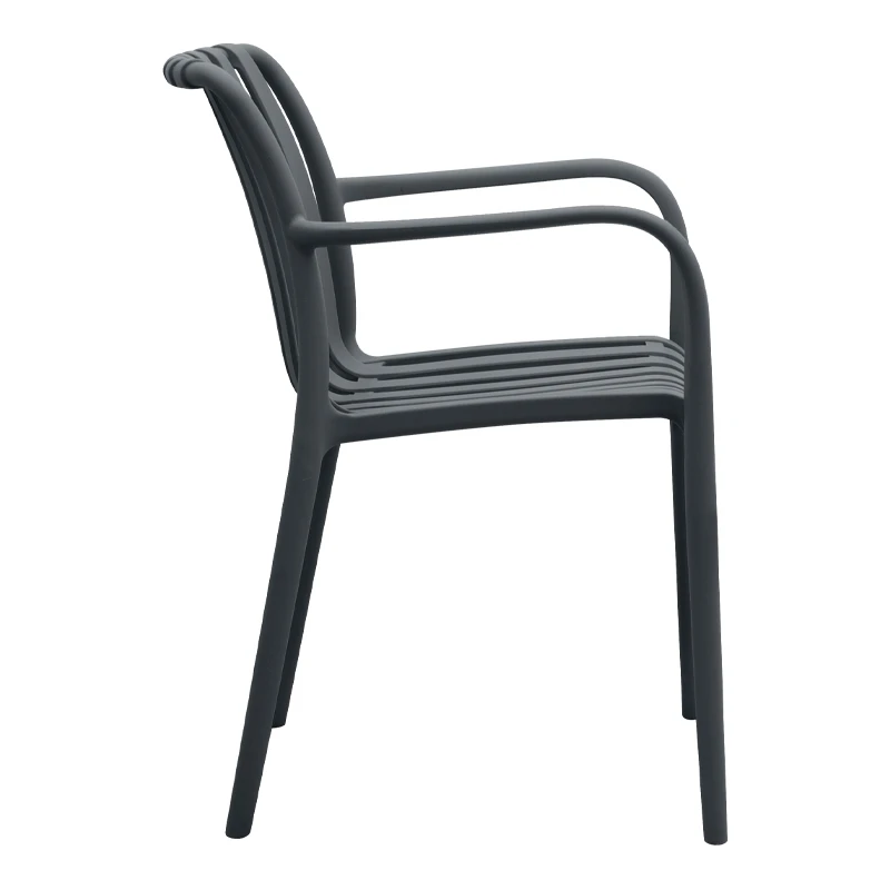 Polypropylene armchair in grey color 53,5x58x80cm.