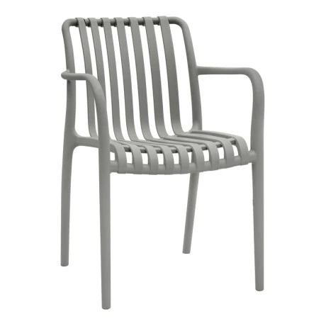 Polypropylene armchair in olive color 53,5x58x80cm.