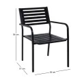 VERA Armchair Steel Black