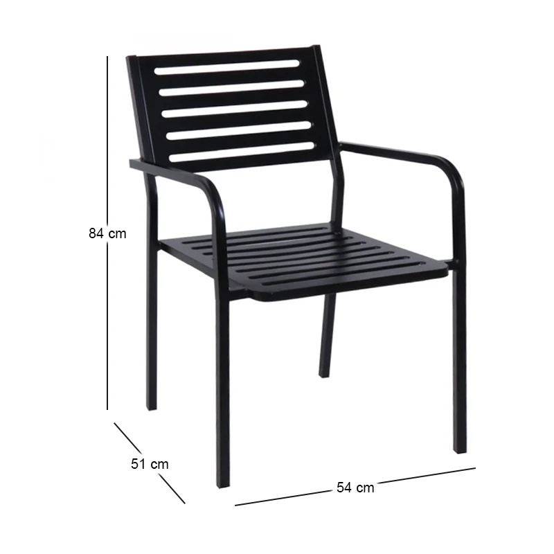 VERA Armchair Steel Black