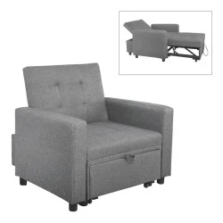 IMOLA Armchair-Bed Light Grey Fabric IMOLA Armchair-Bed Light Grey Fabric