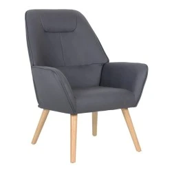 NATTALY Armchair Grey Nabuk Fabric K/D NATTALY Armchair Grey Nabuk Fabric K/D