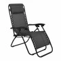 SUPER RELAX Armchair with Footstool Metal Anthracite/Textilene Grey