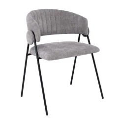 ALFREDO Armchair Black Metal, Grey Fabric ALFREDO Armchair Black Metal, Grey Fabric