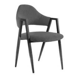 DELTA Armchair, Black Steel/Grey fabric DELTA Armchair, Black Steel/Grey fabric