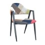 DELTA Armchair, Black Steel/Patchwork fabric