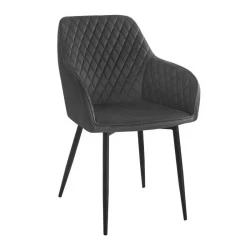 LILA Armchair Metal Black/Fabric Velure Black LILA Armchair Metal Black/Fabric Velure Black