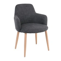 SOUL Armchair Natural Color Metal/Grey Fabric SOUL Armchair Natural Color Metal/Grey Fabric
