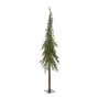 CHRISTMAS GREEN PENCIL TREE 180CM WITH REAL WOOD TRUNK ON METAL BASE