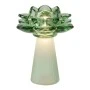 GREEN LED TABLE LAMP IN THE SHAPE OF A FLOWER 15X13X20CM BATTERY OPPERATED
