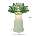 GREEN LED TABLE LAMP IN THE SHAPE OF A FLOWER 15X13X20CM BATTERY OPPERATED