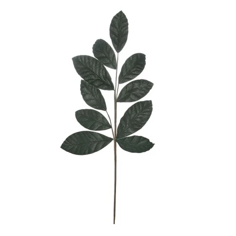 GREEN VELVET GLITTER LEAFS STEM 65CM