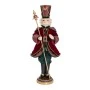 XMAS GREEN RED POLYRESIN NUTCRACKER WITH FABRIC UNIFORM 103Χ34Χ29CM