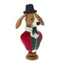 BROWN DOG WITH HAT BUST STATUE 24X20X45CM