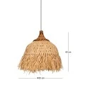 RATTAN CEILING LIGHT 35X35X40CM