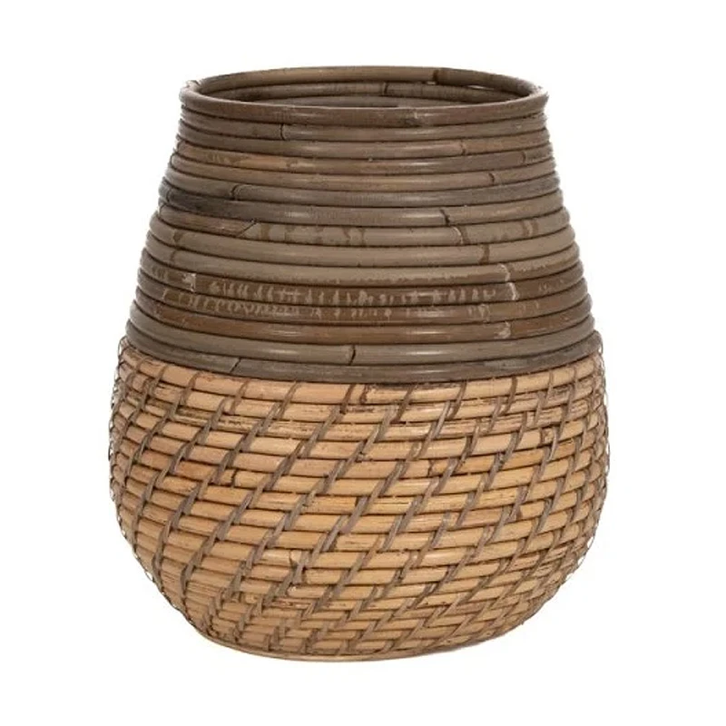 DECO RATTAN POT D17x24CM