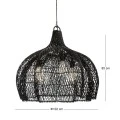 DECO RATTAN BLACK CEILING LAMP D102x85CM